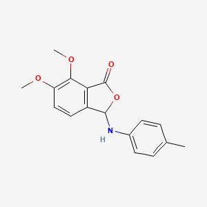 molecular formula C17H17NO4 B4896488 6,7-dimethoxy-3-[(4-methylphenyl)amino]-2-benzofuran-1(3H)-one 