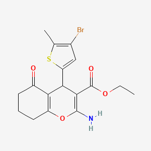 ethyl 2-amino-4-(4-bromo-5-methyl-2-thienyl)-5-oxo-5,6,7,8-tetrahydro-4H-chromene-3-carboxylate