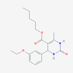 molecular formula C19H26N2O4 B4896500 pentyl 4-(3-ethoxyphenyl)-6-methyl-2-oxo-1,2,3,4-tetrahydro-5-pyrimidinecarboxylate 