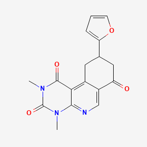 molecular formula C17H15N3O4 B4896531 9-(2-furyl)-2,4-dimethyl-9,10-dihydropyrimido[4,5-c]isoquinoline-1,3,7(2H,4H,8H)-trione 