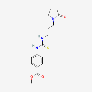molecular formula C16H21N3O3S B4896543 methyl 4-[({[3-(2-oxo-1-pyrrolidinyl)propyl]amino}carbonothioyl)amino]benzoate CAS No. 774554-08-4