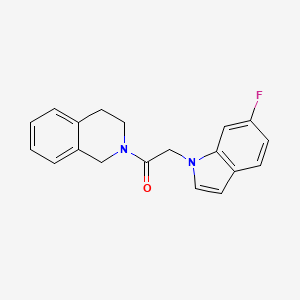 molecular formula C19H17FN2O B4896557 2-[(6-fluoro-1H-indol-1-yl)acetyl]-1,2,3,4-tetrahydroisoquinoline 