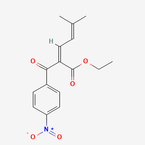 molecular formula C16H17NO5 B4896589 ethyl 5-methyl-2-(4-nitrobenzoyl)-2,4-hexadienoate 