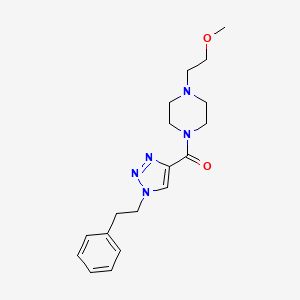 molecular formula C18H25N5O2 B4896647 1-(2-methoxyethyl)-4-{[1-(2-phenylethyl)-1H-1,2,3-triazol-4-yl]carbonyl}piperazine 