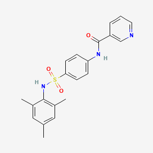 molecular formula C21H21N3O3S B4896694 N-{4-[(mesitylamino)sulfonyl]phenyl}nicotinamide 