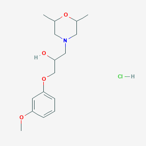 molecular formula C16H26ClNO4 B4896758 1-(2,6-dimethyl-4-morpholinyl)-3-(3-methoxyphenoxy)-2-propanol hydrochloride 