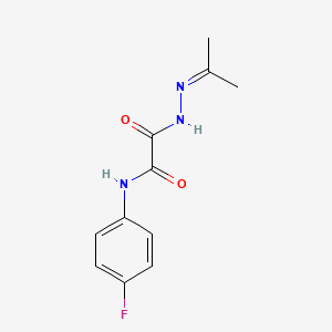 N-(4-fluorophenyl)-2-[2-(1-methylethylidene)hydrazino]-2-oxoacetamide