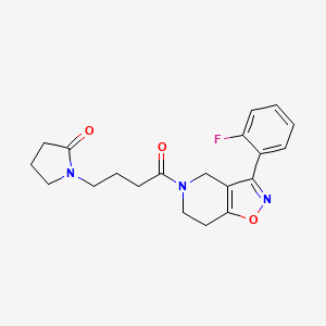 molecular formula C20H22FN3O3 B4896780 1-{4-[3-(2-fluorophenyl)-6,7-dihydroisoxazolo[4,5-c]pyridin-5(4H)-yl]-4-oxobutyl}-2-pyrrolidinone 