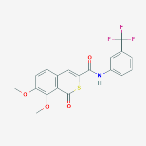 7,8-dimethoxy-1-oxo-N-[3-(trifluoromethyl)phenyl]-1H-isothiochromene-3-carboxamide