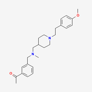 molecular formula C25H34N2O2 B4896836 1-(3-{[({1-[2-(4-methoxyphenyl)ethyl]-4-piperidinyl}methyl)(methyl)amino]methyl}phenyl)ethanone 
