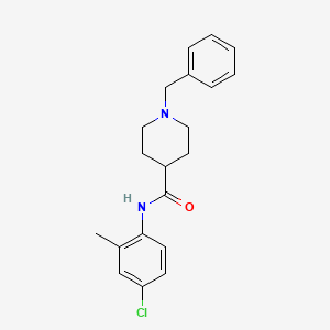 molecular formula C20H23ClN2O B4896851 1-benzyl-N-(4-chloro-2-methylphenyl)-4-piperidinecarboxamide 