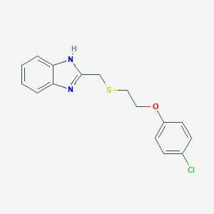 2-({[2-(4-CHLOROPHENOXY)ETHYL]SULFANYL}METHYL)-1H-1,3-BENZODIAZOLE