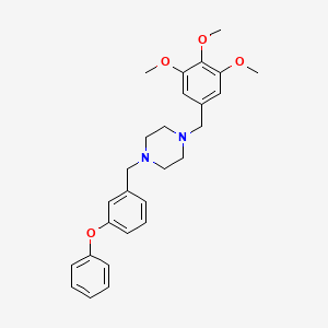 molecular formula C27H32N2O4 B4896913 1-(3-phenoxybenzyl)-4-(3,4,5-trimethoxybenzyl)piperazine 