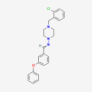 molecular formula C24H24ClN3O B4896918 4-(2-chlorobenzyl)-N-(3-phenoxybenzylidene)-1-piperazinamine 