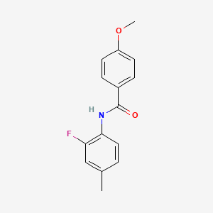 molecular formula C15H14FNO2 B4896925 N-(2-fluoro-4-methylphenyl)-4-methoxybenzamide 