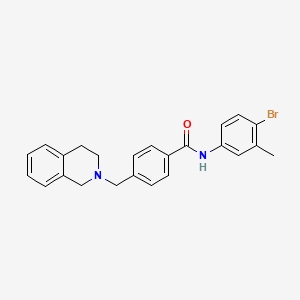 molecular formula C24H23BrN2O B4896938 N-(4-bromo-3-methylphenyl)-4-(3,4-dihydro-2(1H)-isoquinolinylmethyl)benzamide 