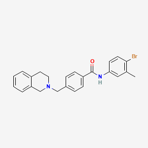 molecular formula C24H23BrN2O B4896938 N-(4-bromo-3-methylphenyl)-4-(3,4-dihydroisoquinolin-2(1H)-ylmethyl)benzamide 