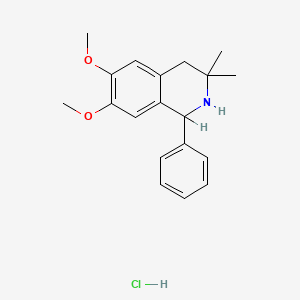 molecular formula C19H24ClNO2 B4896941 6,7-dimethoxy-3,3-dimethyl-1-phenyl-1,2,3,4-tetrahydroisoquinoline hydrochloride 