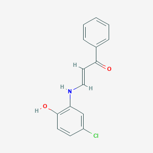 molecular formula C15H12ClNO2 B4896961 3-[(5-chloro-2-hydroxyphenyl)amino]-1-phenyl-2-propen-1-one 
