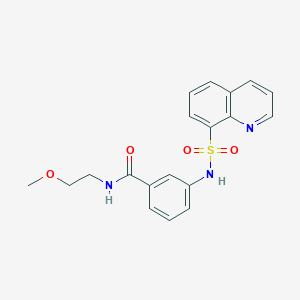 N-(2-methoxyethyl)-3-[(8-quinolinylsulfonyl)amino]benzamide