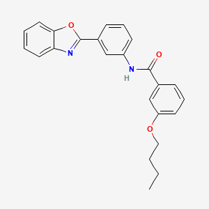 molecular formula C24H22N2O3 B4896979 N-[3-(1,3-benzoxazol-2-yl)phenyl]-3-butoxybenzamide 