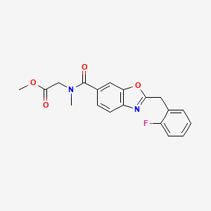 methyl N-{[2-(2-fluorobenzyl)-1,3-benzoxazol-6-yl]carbonyl}-N-methylglycinate