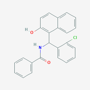 molecular formula C24H18ClNO2 B4896990 N-[(2-chlorophenyl)(2-hydroxy-1-naphthyl)methyl]benzamide 