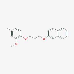 molecular formula C21H22O3 B4897000 2-[3-(2-methoxy-4-methylphenoxy)propoxy]naphthalene 