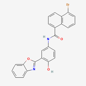 molecular formula C24H15BrN2O3 B4897010 N-[3-(1,3-benzoxazol-2-yl)-4-hydroxyphenyl]-5-bromo-1-naphthamide 