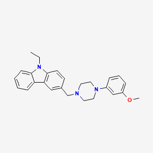 molecular formula C26H29N3O B4897028 9-ethyl-3-{[4-(3-methoxyphenyl)-1-piperazinyl]methyl}-9H-carbazole 
