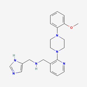 molecular formula C21H26N6O B4897031 (1H-imidazol-4-ylmethyl)({2-[4-(2-methoxyphenyl)-1-piperazinyl]-3-pyridinyl}methyl)amine 