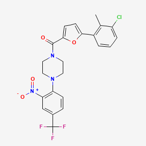 1-[5-(3-chloro-2-methylphenyl)-2-furoyl]-4-[2-nitro-4-(trifluoromethyl)phenyl]piperazine