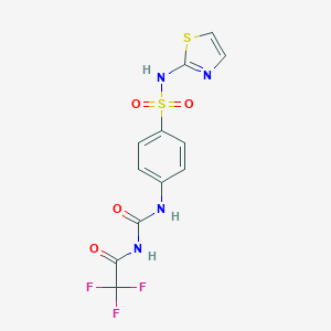 B489704 N-(1,3-thiazol-2-yl)-4-({[(trifluoroacetyl)amino]carbonyl}amino)benzenesulfonamide CAS No. 534559-49-4