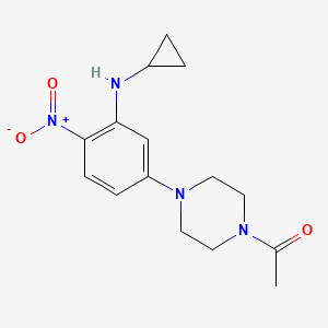5-(4-acetyl-1-piperazinyl)-N-cyclopropyl-2-nitroaniline