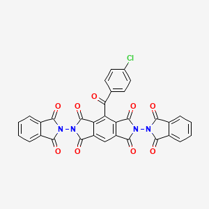 molecular formula C33H13ClN4O9 B4897087 4-(4-chlorobenzoyl)-2,6-bis(1,3-dioxo-1,3-dihydro-2H-isoindol-2-yl)pyrrolo[3,4-f]isoindole-1,3,5,7(2H,6H)-tetrone 