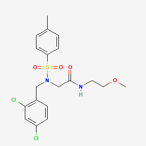 molecular formula C19H22Cl2N2O4S B4897094 N~2~-(2,4-dichlorobenzyl)-N~1~-(2-methoxyethyl)-N~2~-[(4-methylphenyl)sulfonyl]glycinamide 
