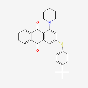 molecular formula C29H29NO2S B4897097 3-[(4-tert-butylphenyl)thio]-1-(1-piperidinyl)anthra-9,10-quinone 