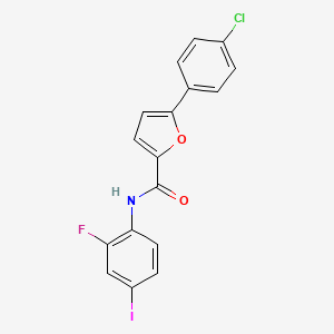 molecular formula C17H10ClFINO2 B4897118 5-(4-chlorophenyl)-N-(2-fluoro-4-iodophenyl)-2-furamide 