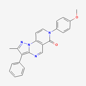 molecular formula C23H18N4O2 B4897152 7-(4-methoxyphenyl)-2-methyl-3-phenylpyrazolo[1,5-a]pyrido[3,4-e]pyrimidin-6(7H)-one 