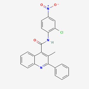 molecular formula C23H16ClN3O3 B4897162 N-(2-chloro-4-nitrophenyl)-3-methyl-2-phenyl-4-quinolinecarboxamide 