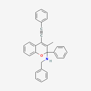 molecular formula C31H25NO B4897172 N-benzyl-3-methyl-2-phenyl-4-(phenylethynyl)-2H-chromen-2-amine 