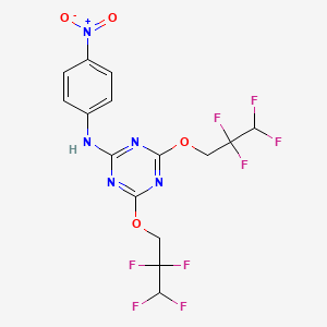 molecular formula C15H11F8N5O4 B4897178 N-(4-nitrophenyl)-4,6-bis(2,2,3,3-tetrafluoropropoxy)-1,3,5-triazin-2-amine 
