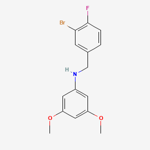 molecular formula C15H15BrFNO2 B4897203 (3-bromo-4-fluorobenzyl)(3,5-dimethoxyphenyl)amine 