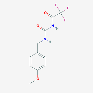 molecular formula C11H11F3N2O3 B489721 N-(4-methoxybenzyl)-N'-(trifluoroacetyl)urea CAS No. 691382-59-9