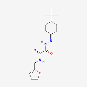 molecular formula C17H25N3O3 B4897247 2-[2-(4-tert-butylcyclohexylidene)hydrazino]-N-(2-furylmethyl)-2-oxoacetamide 