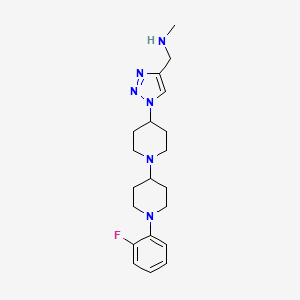 molecular formula C20H29FN6 B4897248 ({1-[1'-(2-fluorophenyl)-1,4'-bipiperidin-4-yl]-1H-1,2,3-triazol-4-yl}methyl)methylamine bis(trifluoroacetate) 