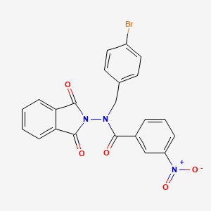 molecular formula C22H14BrN3O5 B4897269 N-(4-bromobenzyl)-N-(1,3-dioxo-1,3-dihydro-2H-isoindol-2-yl)-3-nitrobenzamide 