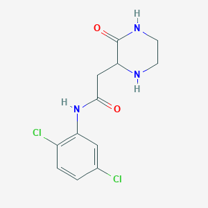 molecular formula C12H13Cl2N3O2 B4897272 N-(2,5-dichlorophenyl)-2-(3-oxo-2-piperazinyl)acetamide 