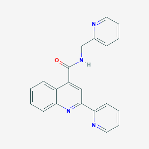 2-(2-pyridinyl)-N-(2-pyridinylmethyl)-4-quinolinecarboxamide
