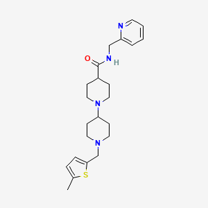 molecular formula C23H32N4OS B4897290 1'-[(5-methyl-2-thienyl)methyl]-N-(2-pyridinylmethyl)-1,4'-bipiperidine-4-carboxamide 
